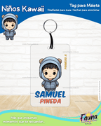 Niños Kawaii 🌟 - Etiquetas Escolares Premium Personalizadas