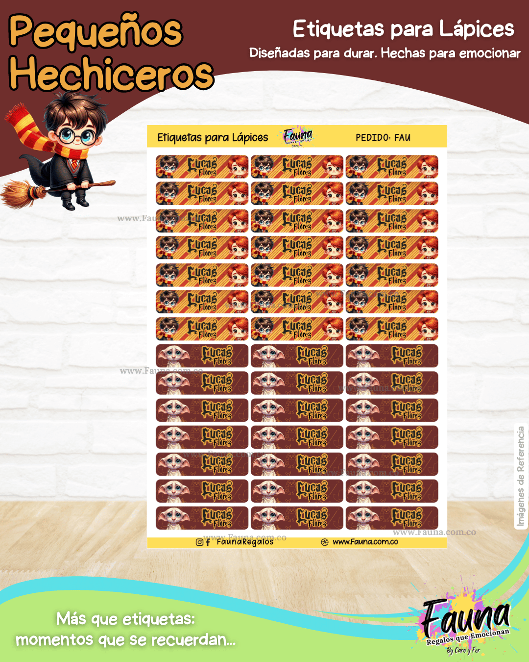 Pequeños Hechiceros 🪄 - Etiquetas Escolares Premium Personalizadas