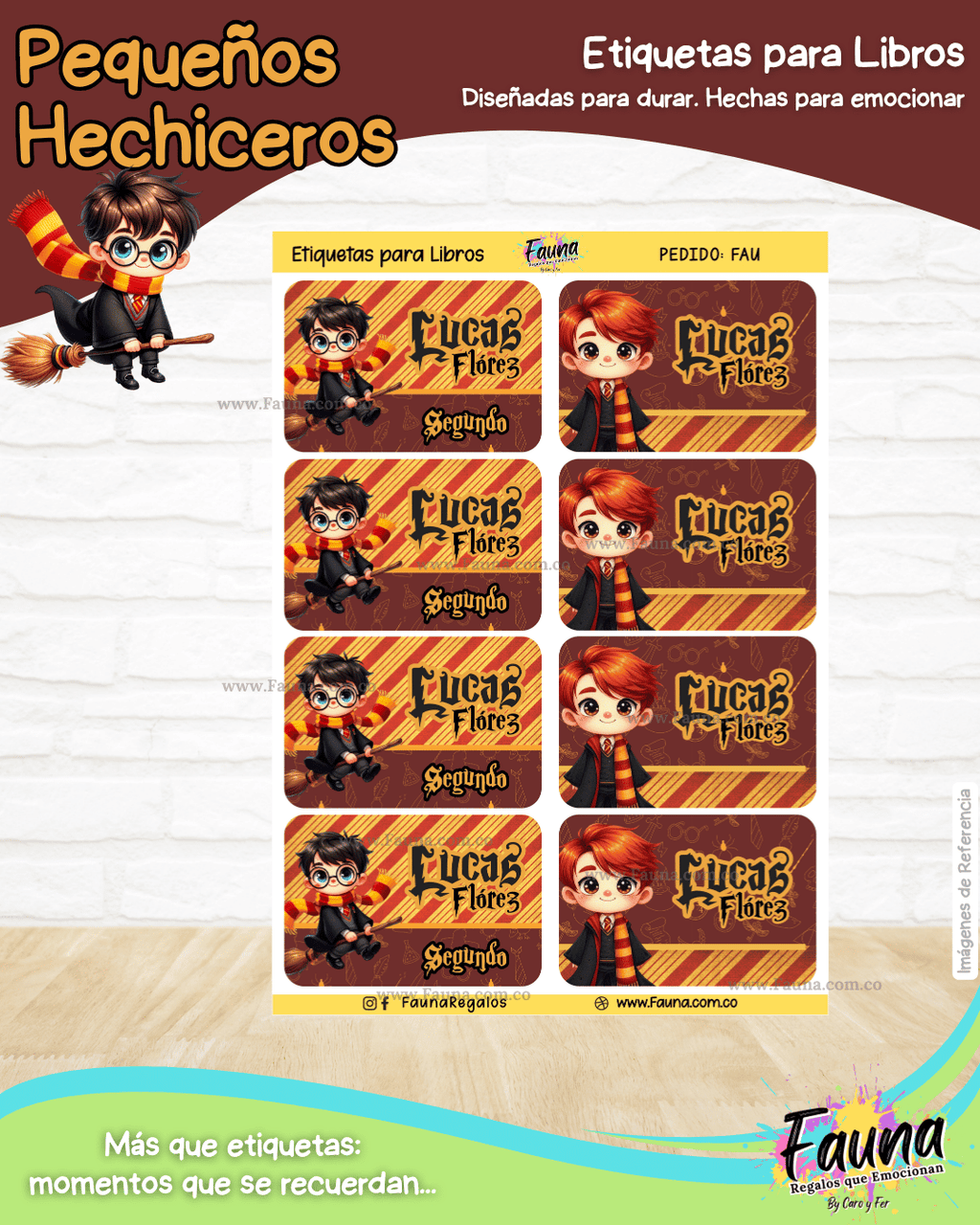 Pequeños Hechiceros 🪄 - Etiquetas Escolares Premium Personalizadas
