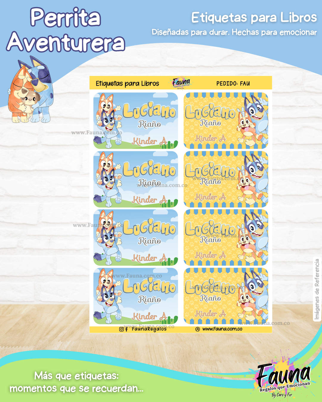 Perrita Aventurera 🐾 - Etiquetas Escolares Premium Personalizadas