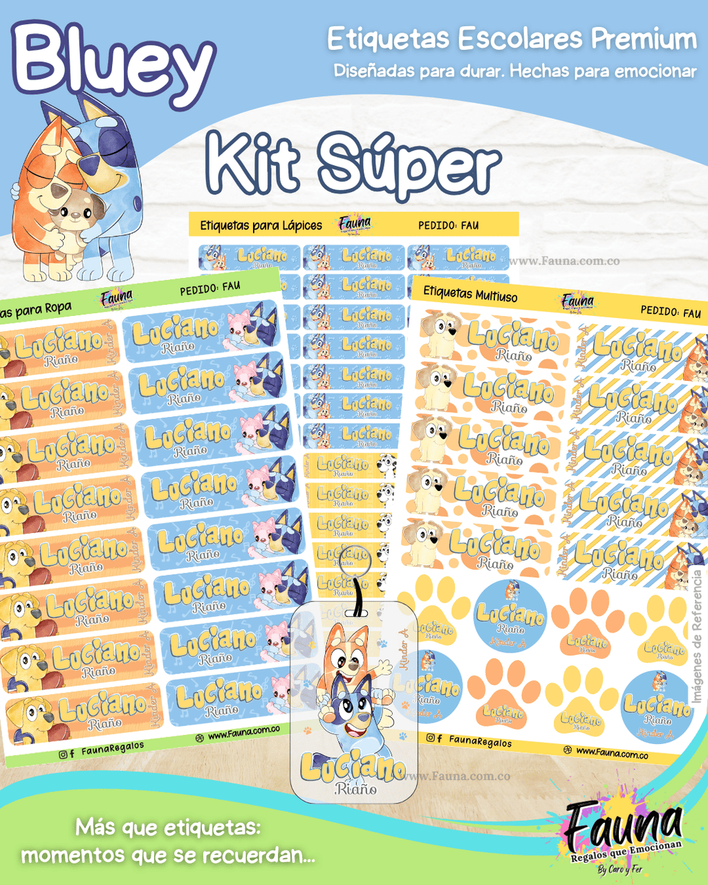 Perrita Aventurera 🐾 - Etiquetas Escolares Premium Personalizadas