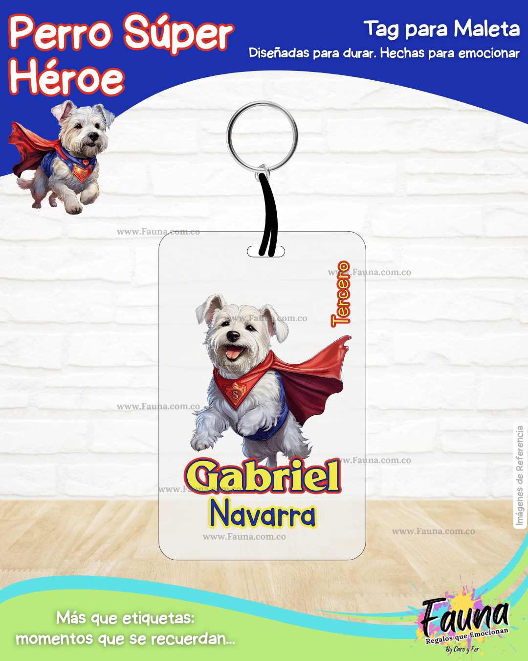 Perro Súper Héroe 🐶 - Etiquetas Escolares Premium Personalizadas