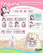 Pingüina 🐧 - Etiquetas Escolares Premium Personalizadas