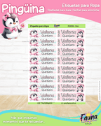 Pingüina 🐧 - Etiquetas Escolares Premium Personalizadas