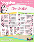 Pingüina 🐧 - Etiquetas Escolares Premium Personalizadas