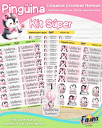 Pingüina 🐧 - Etiquetas Escolares Premium Personalizadas