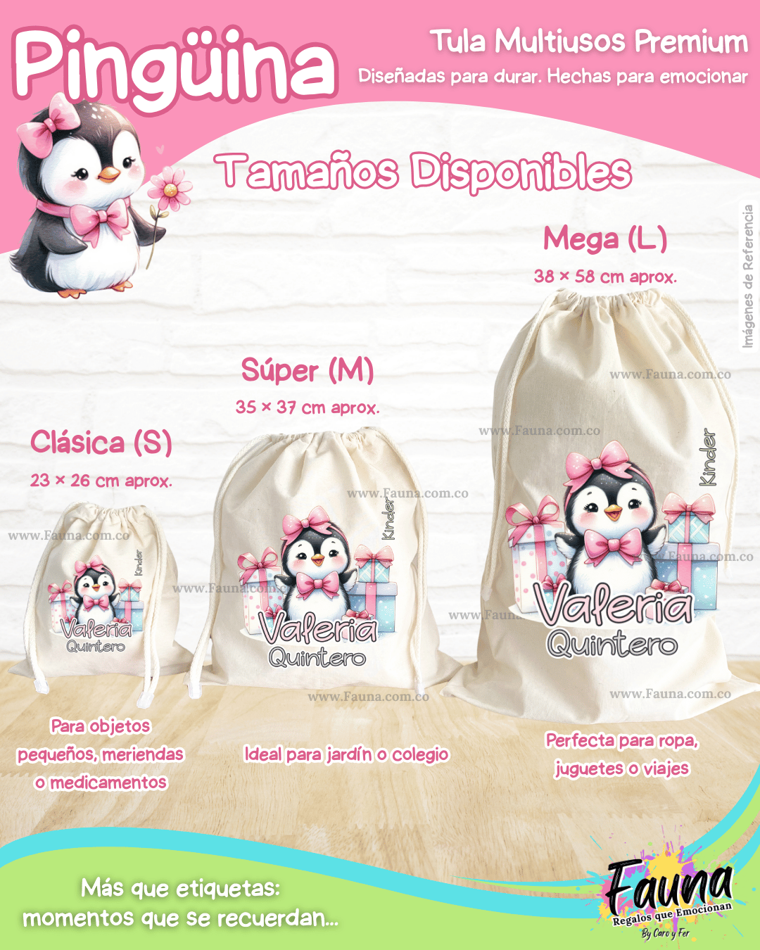 Pingüina 🐧 - Etiquetas Escolares Premium Personalizadas