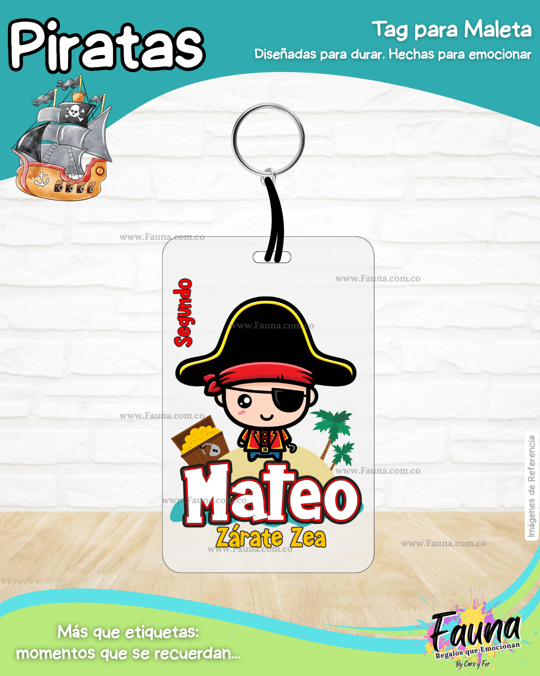 Piratas 🦜 - Etiquetas Escolares Premium Personalizadas