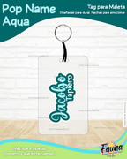 Pop Name – Aqua 💧 - Etiquetas Escolares Premium Personalizadas