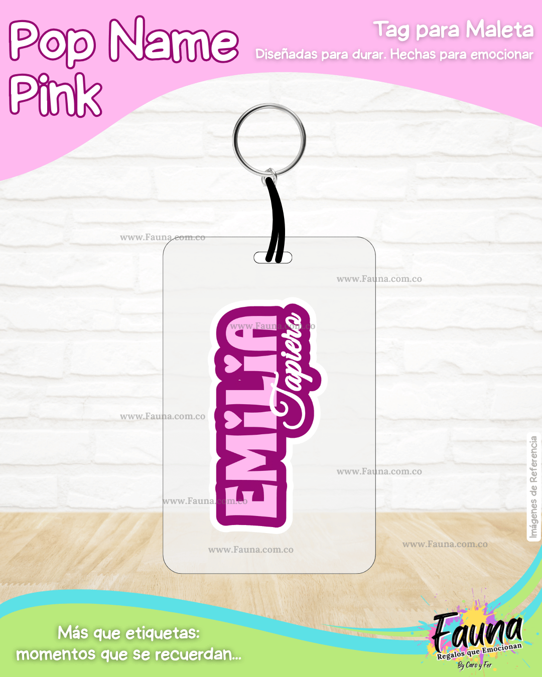 Pop Name – Pink 💖 - Etiquetas Escolares Premium Personalizadas