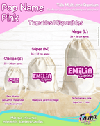 Pop Name – Pink 💖 - Tula personalizada – multiusos con nombre