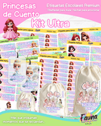 Princesas de Cuento 👑 - Etiquetas Escolares Premium Personalizadas