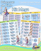 Princesas de Hielo ❄️ - Etiquetas Escolares Premium Personalizadas
