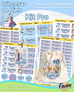 Princesas de Hielo ❄️ - Etiquetas Escolares Premium Personalizadas