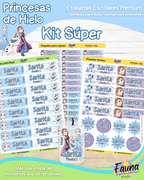 Princesas de Hielo ❄️ - Etiquetas Escolares Premium Personalizadas