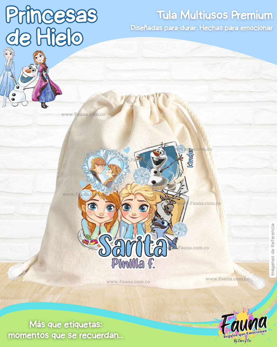Princesas de Hielo ❄️ - Etiquetas Escolares Premium Personalizadas