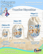 Princesas de Hielo ❄️ - Tula personalizada para niña – multiusos con nombre
