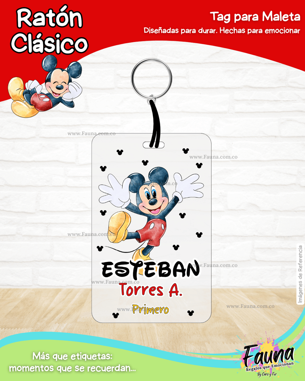 Ratón Clásico 🐭 - Etiquetas Escolares Premium Personalizadas