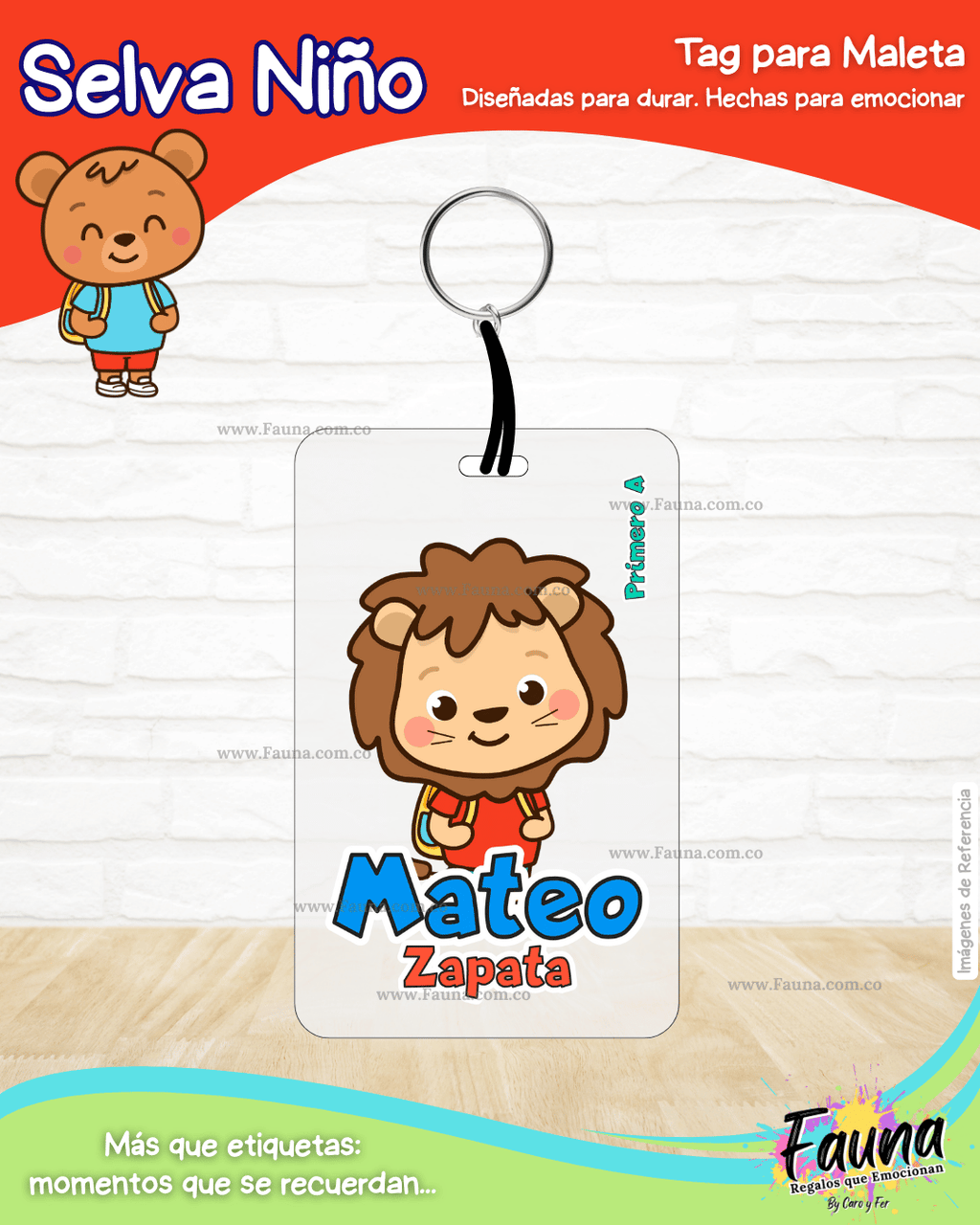 Selva Niño 🦁 - Etiquetas Escolares Premium Personalizadas