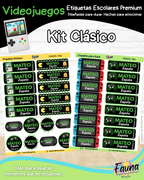 Videojuegos 🎮 - Etiquetas Escolares Premium Personalizadas