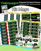 Videojuegos 🎮 - Etiquetas Escolares Premium Personalizadas