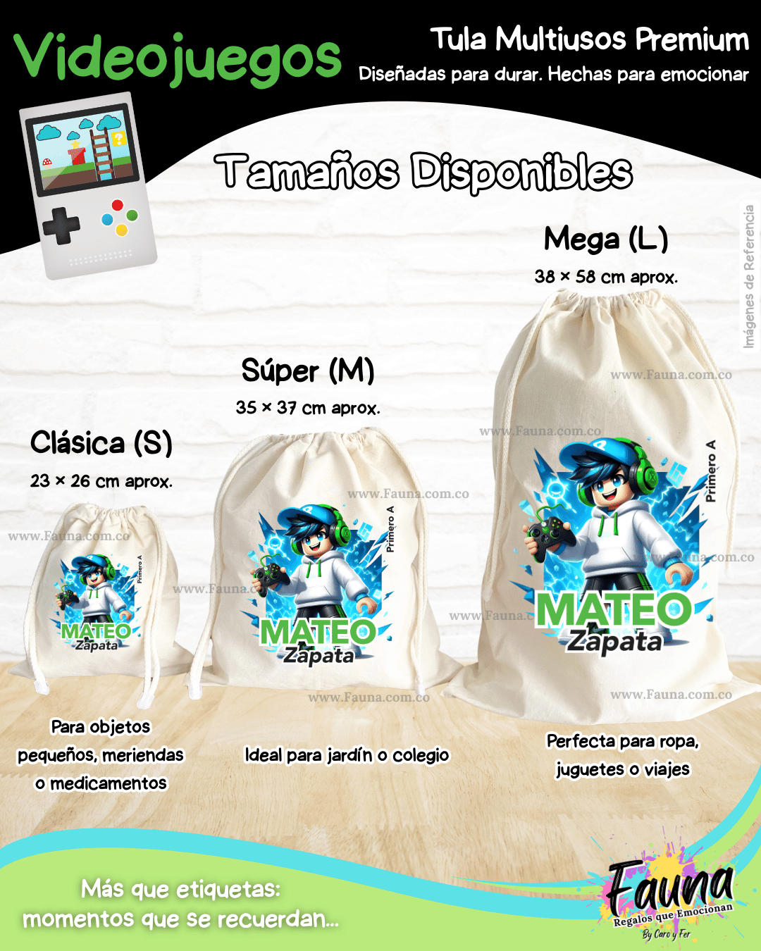Videojuegos 🎮 - Etiquetas Escolares Premium Personalizadas