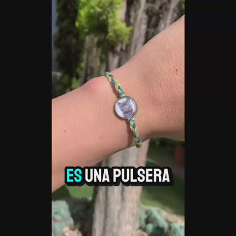 1 Pulsera Tejida a Mano con Foto Personalizada